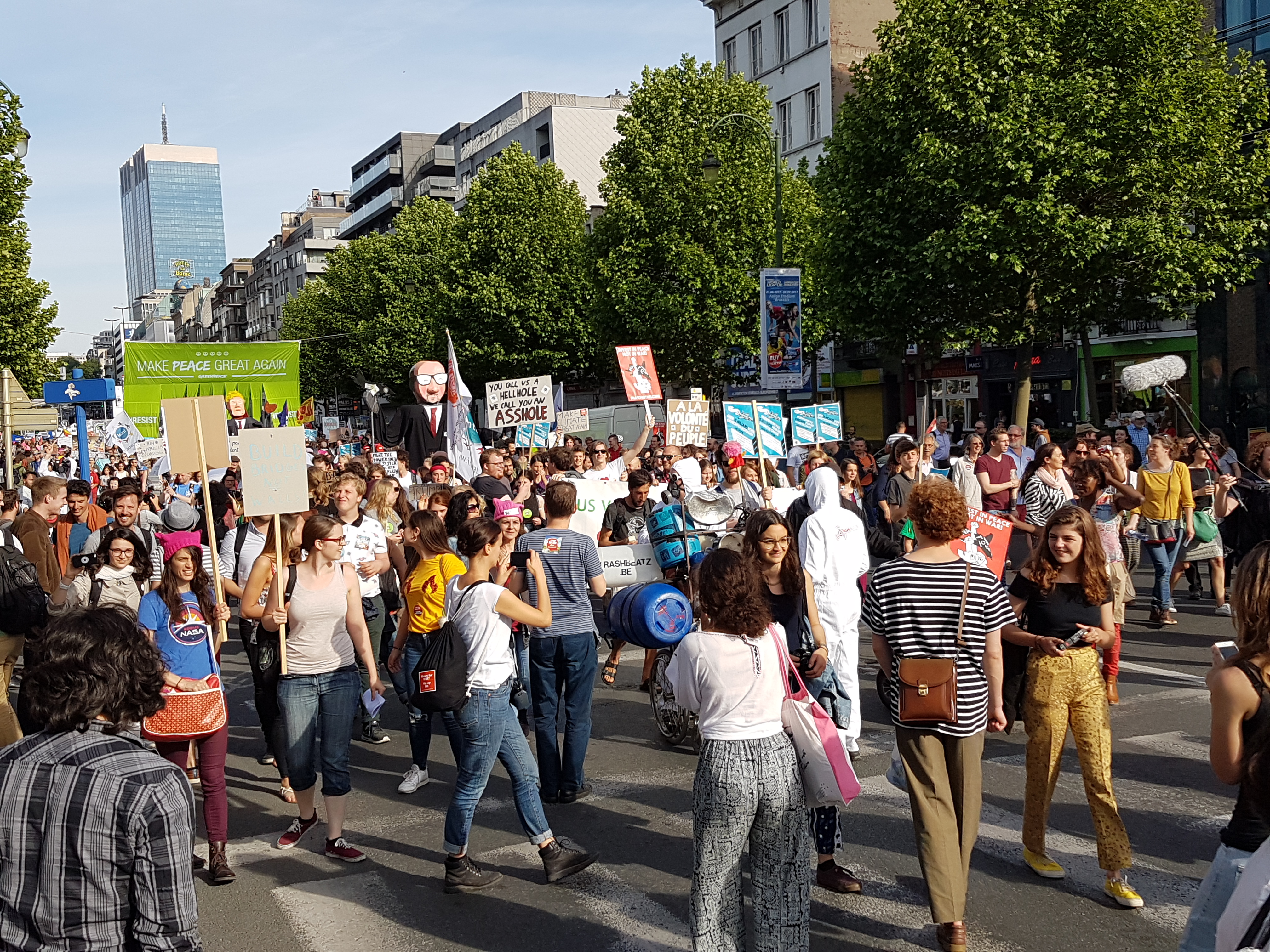 Peace and anti-Trump manifestation in Brussels